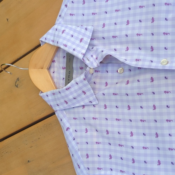 Men's Etro Light Purple Slim Fit Button Down Shirt - M EU 41 Excellent Condition - Picture 5 of 5